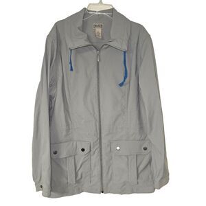 Duluth Trading Company Men's Size Large Full Zip Light Jacket Gray Outdoors